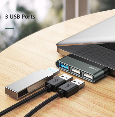 USB-хаб Usams Type-C Mini USB / US-SJ462 - фото 9 - id-p223207410