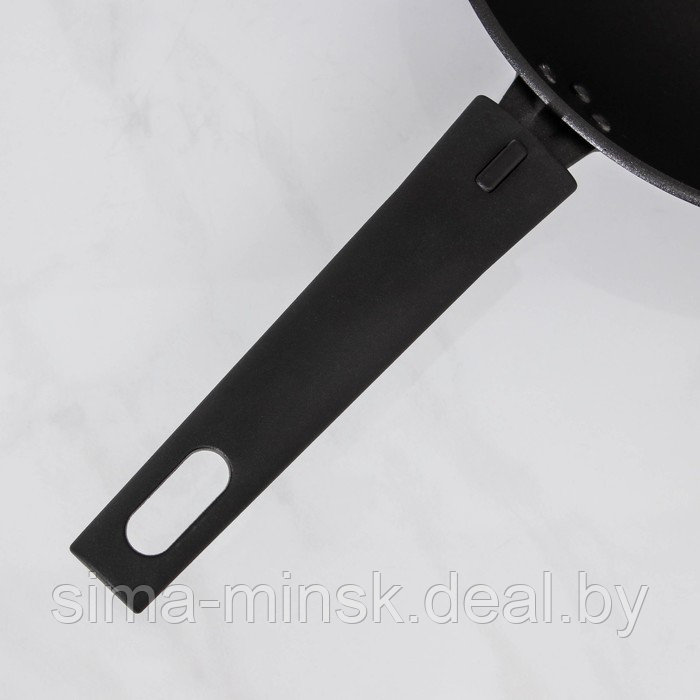 Сковорода Wok, d=24 см, съёмная ручка, антипригарное покрытие, цвет чёрный - фото 4 - id-p223210738