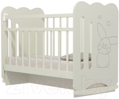 Детская кроватка VDK Sweet Rabbit колесо-качалка с маятником - фото 1 - id-p223207335