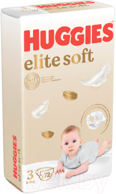 Подгузники детские Huggies Elite Soft 3 Mega - фото 2 - id-p223195326