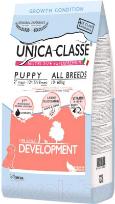 Сухой корм для собак Unica Classe для щенков средних и крупных пород курица - фото 1 - id-p223202059