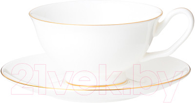 Чашка с блюдцем Lefard Классик белый / 85-830 - фото 1 - id-p223193996