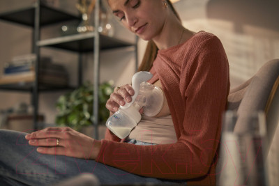 Молокоотсос ручной Philips AVENT Natural Motion с бутылочкой для кормления / SCF430/10 - фото 5 - id-p223197134