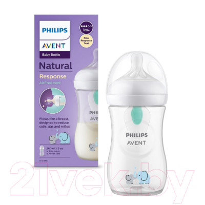 Бутылочка для кормления Philips AVENT AVENT Natural Response с клапаном AirFree / SCY673/81 - фото 4 - id-p223202293