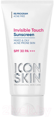 Крем солнцезащитный Icon Skin Invisible Touch SPF 30 для жирной и комбинированной кожи - фото 1 - id-p223204393