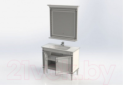 Комплект мебели для ванной Aquanet Селена с зеркалом 105 / 233125 - фото 7 - id-p223206744