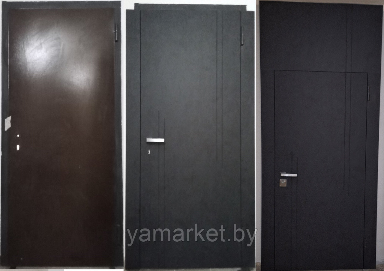 Установка МДФ панели на металлические двери от застройщика - фото 1 - id-p223210990