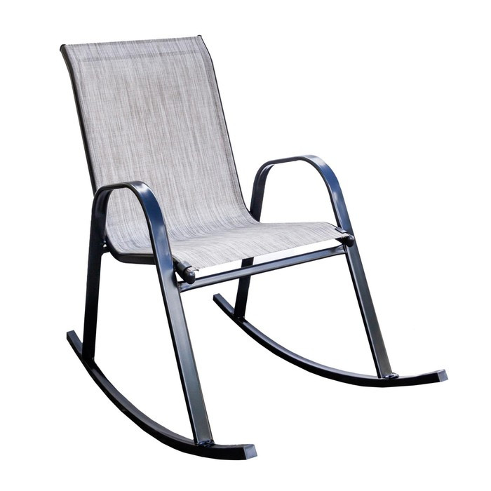 Кресло-качалка Сан-Ремо каркас черный,сиденье орегон - фото 1 - id-p223211588