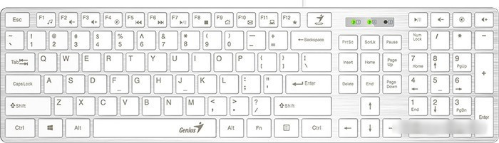 Клавиатура Genius SlimStar 126 (белый) - фото 1 - id-p223212641