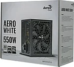 Блок питания для компьютера Aeroсool AERO WHITE 550W, 120mm APFC 80+White, (ACPW-AR55AEC.11)