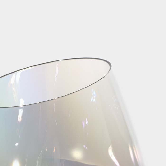 Набор бокалов стеклянных для вина Magistro «Иллюзия», 550 мл, 10×24 см, 2 шт, цвет перламутровый - фото 5 - id-p223214213