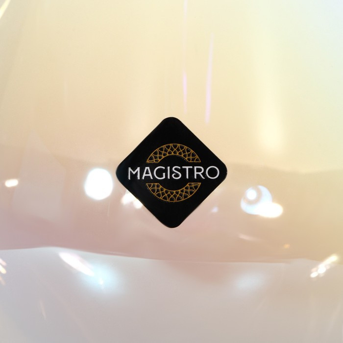 Набор бокалов стеклянных для вина Magistro «Иллюзия», 550 мл, 10×24 см, 6 шт, цвет перламутровый - фото 7 - id-p223214214