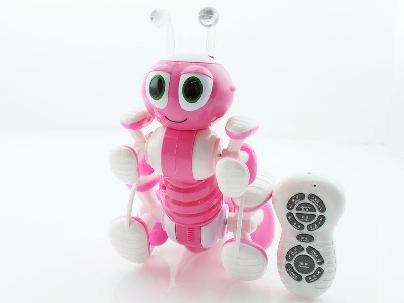 Р/У робот-муравей трансформируемый, звук, свет, танцы (розовый) - фото 3 - id-p223216346