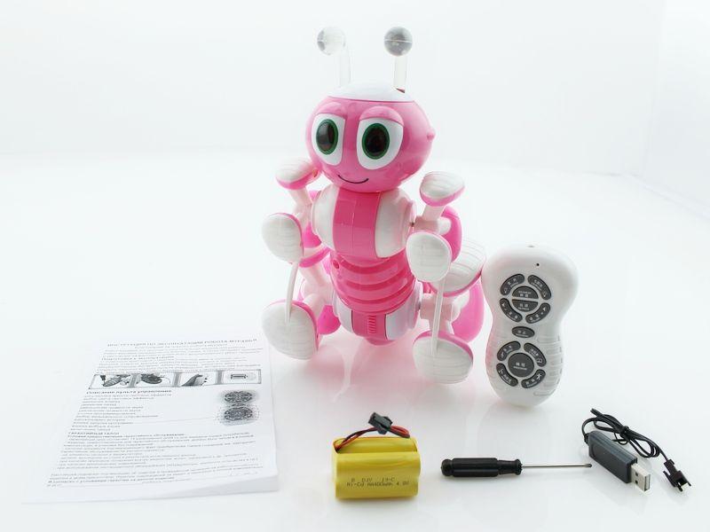 Р/У робот-муравей трансформируемый, звук, свет, танцы (розовый) - фото 6 - id-p223216346