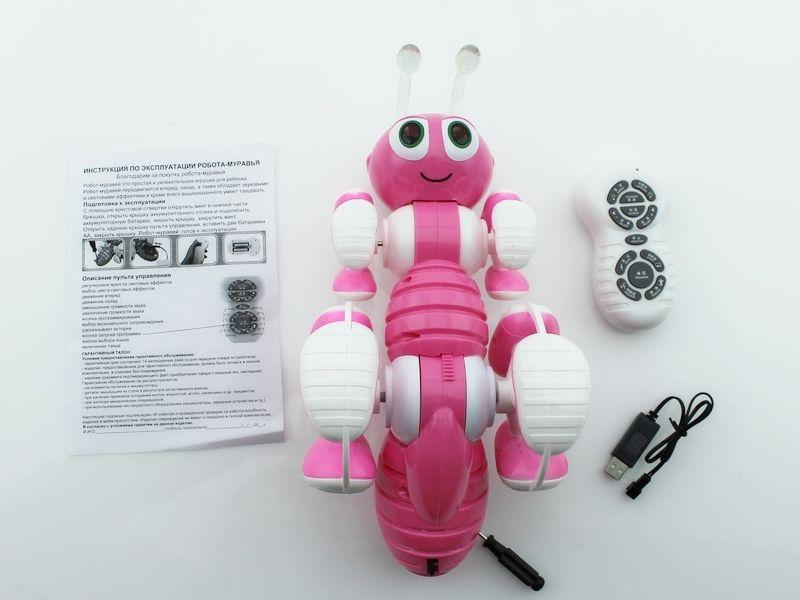 Р/У робот-муравей трансформируемый, звук, свет, танцы (розовый) - фото 7 - id-p223216346