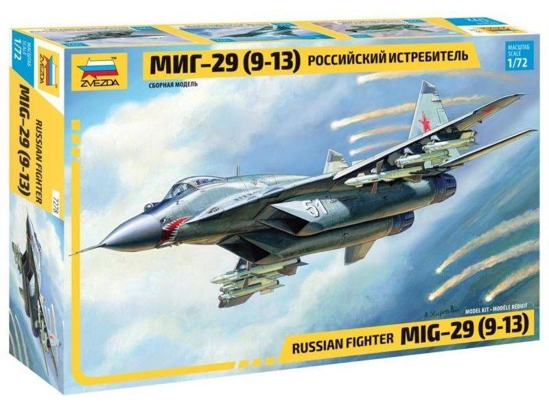 Сборная модель ZVEZDA Российский истребитель МиГ-29 (9-13), 1/72