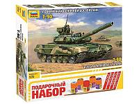 Сборная модель ZVEZDA Российский танк Т-90, подарочный набор, 1/72