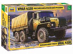 Сборная модель ZVEZDA Российский армейский грузовик Урал-4320, 1/35