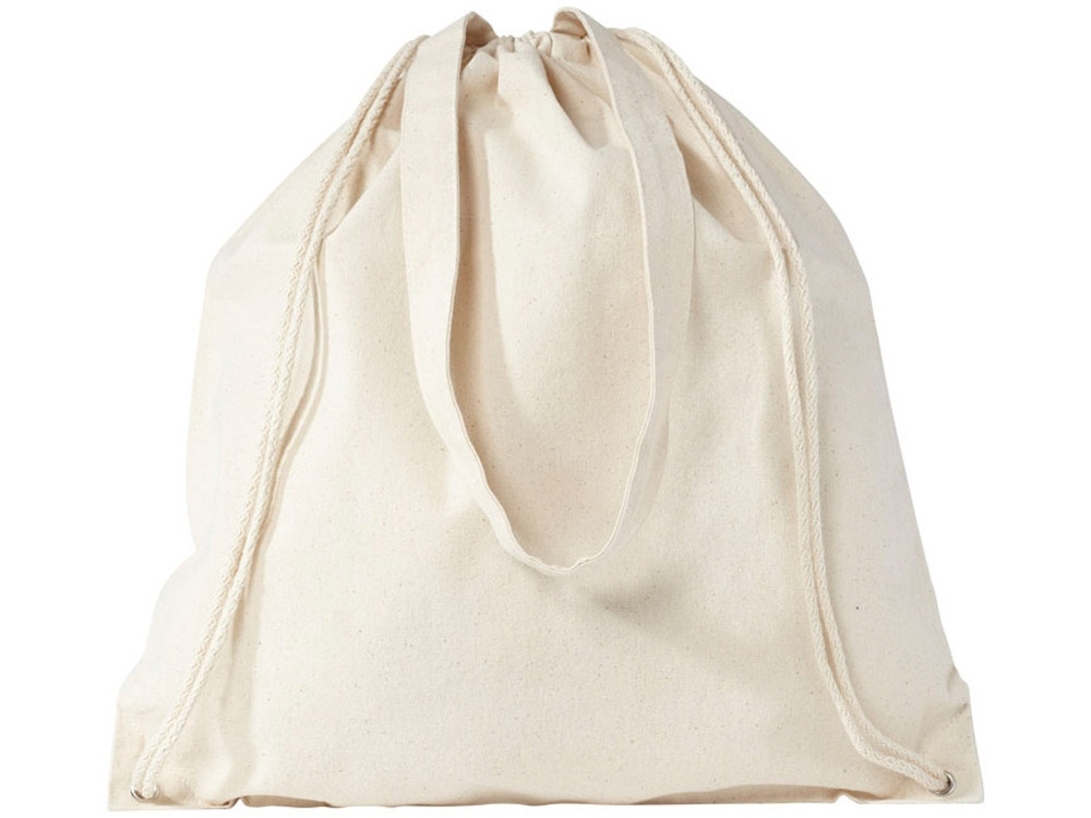 Рюкзак со шнурком Eliza из хлопчатобумажной ткани плотностью 240 г/м2, натуральный - фото 5 - id-p223216731