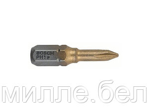 Насадка (бита) крестообразная PH1 25 мм BOSCH Max Grip (3 шт.) ( посадочн. шестигранник 1/4 ")