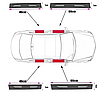 Защитные наклейки на пороги автомобиля / Накладки самоклеящиеся 4 шт. MISUBISHI MOTORS, фото 2