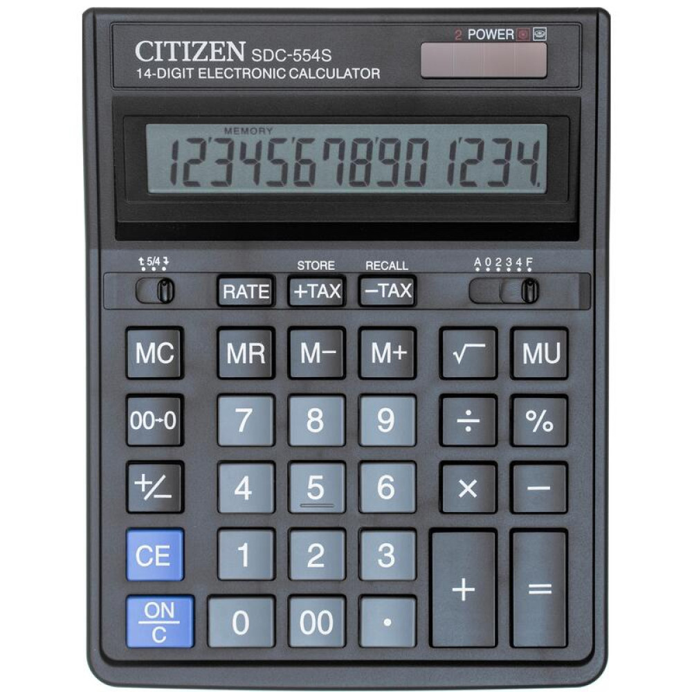 Калькулятор "Citizen SDC 554S" 14разр.арт.SDC-554S - фото 1 - id-p223216859