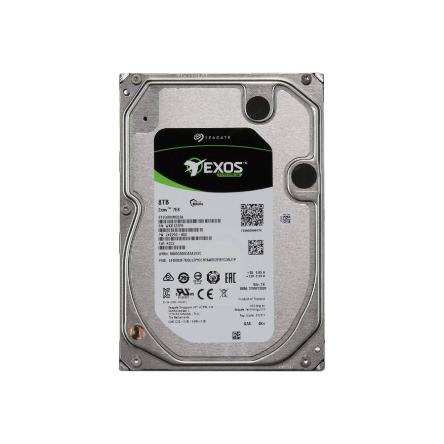 Жесткий диск Жесткий диск/ HDD Seagate SAS 8Tb Exos 12Gb/s 7200rpm 256Mb 1 year warranty (replacement - фото 1 - id-p223219118