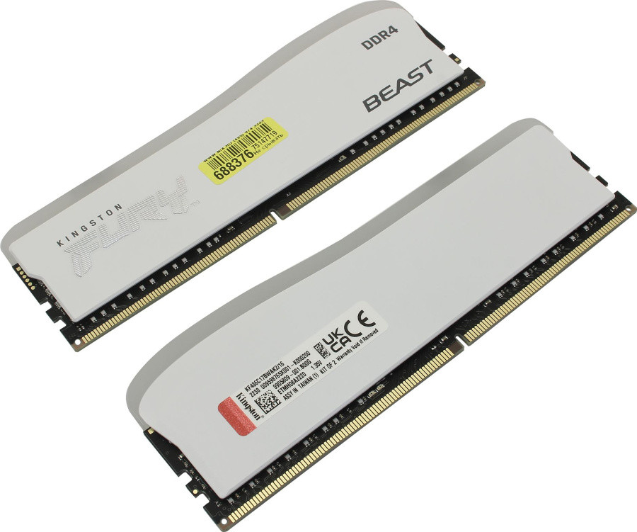 Модуль памяти Kingston Fury Beast RGB KF436C17BWAK2/16 DDR4 DIMM 16Gb KIT 2*8Gb PC4-28800 CL17 - фото 1 - id-p223219297