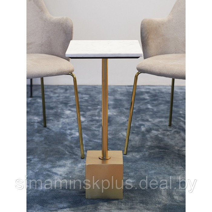 Столик приставной Svein, 300×300×630 мм, цвет мрамор / золотой - фото 3 - id-p223220330