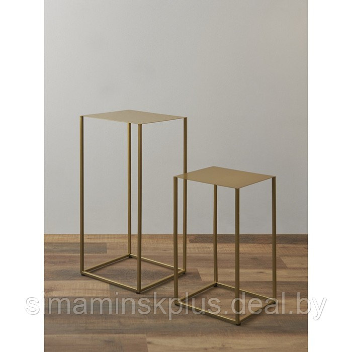 Набор столиков кофейных Mayen Gold, 640×340×740 мм, цвет золотистый - фото 3 - id-p223220338