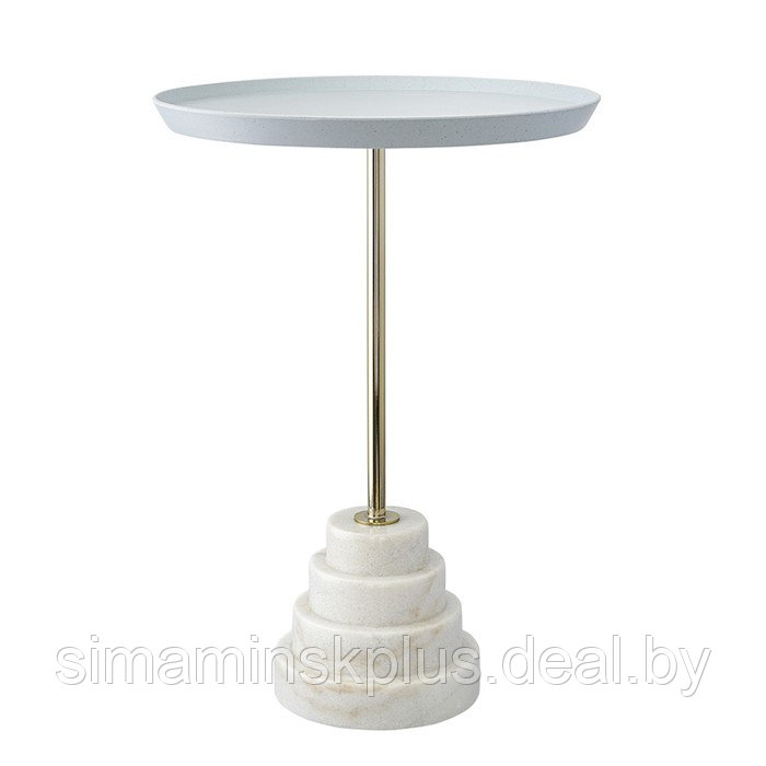 Столик кофейный Sustainable, 377×377×530 мм, цвет серый / белый - фото 1 - id-p223220353