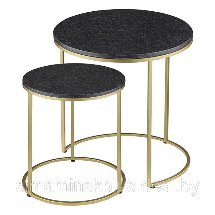 Набор столиков кофейных Hans, 900×500×520 мм, цвет чёрный мрамор - фото 1 - id-p223220359