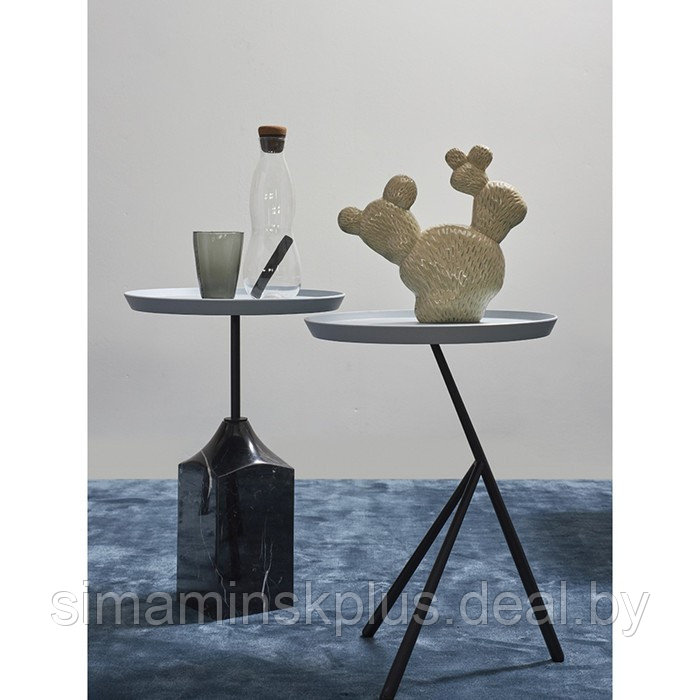 Столик кофейный Sustainable, 377×377×530 мм, цвет серый / чёрно-белый - фото 3 - id-p223220361