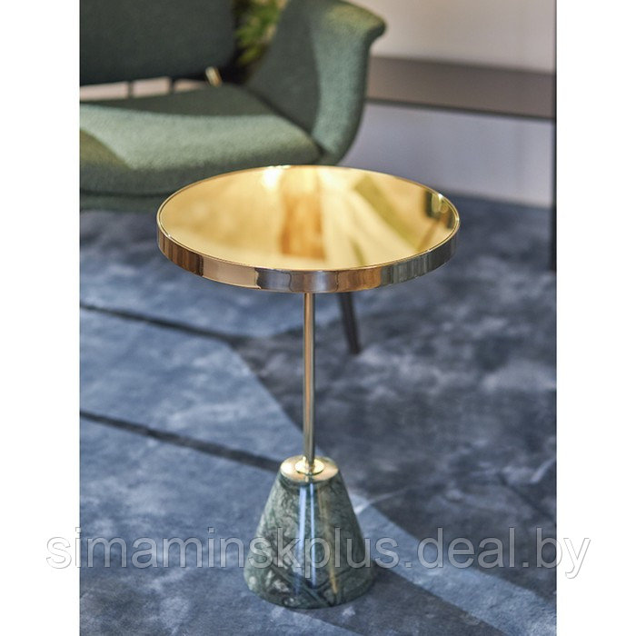 Столик кофейный Kaya, 408×408×530 мм, цвет золотистый / зелёный - фото 5 - id-p223220362