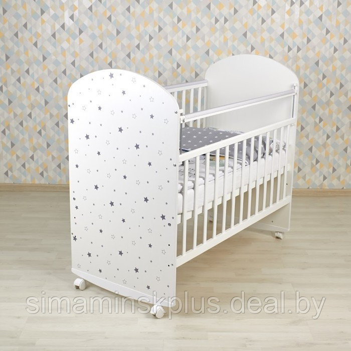 Кроватка детская Фея 701 Звездное сияние, белый - фото 8 - id-p223220389