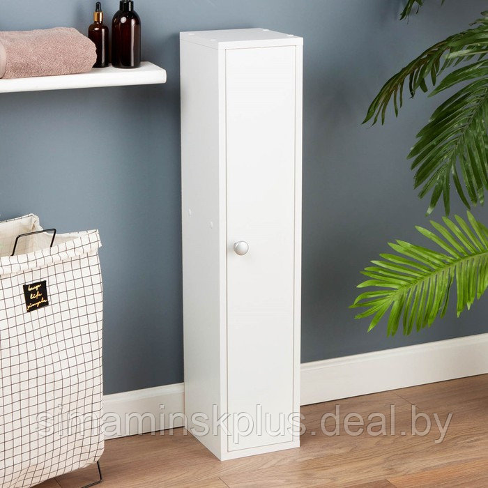 Шкаф-тумба для ванной комнаты 200, белая, 20 х 22 х 95 см - фото 1 - id-p223220642