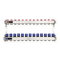 Распределительный коллектор (группа) для отопления Varmega VM15513 ВР 1", на 13 контуров 3/4" EK, нержавеющая