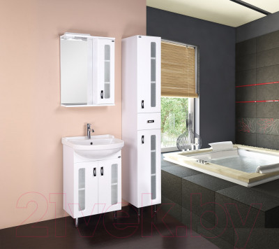 Шкаф с зеркалом для ванной Onika Кристалл 58.01 R - фото 2 - id-p223224210