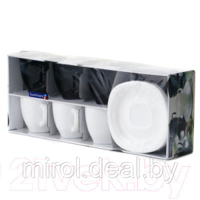 Набор для чая/кофе Luminarc Carine Black/White D2371 - фото 3 - id-p223224629