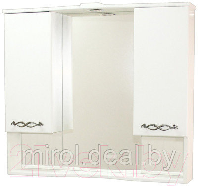 Шкаф с зеркалом для ванной СанитаМебель Джаст 12.850 - фото 1 - id-p223227590