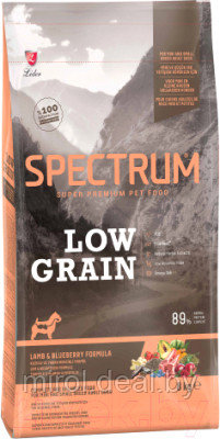 Сухой корм для собак Spectrum Low Grain для взрослых мини и мелких пород с ягненком и черникой - фото 1 - id-p223226034