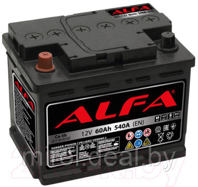 Автомобильный аккумулятор ALFA battery Hybrid L / AL 60.1 - фото 1 - id-p223226093