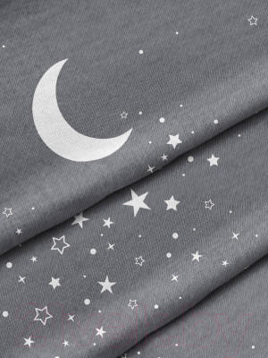 Комплект постельного белья Samsara Звездное небо на сером фоне 150-3 - фото 5 - id-p223237088