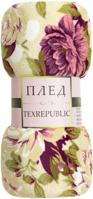 Плед TexRepublic Absolute Гобеленовые цветы Фланель 180x200 / 64212 - фото 1 - id-p223228204