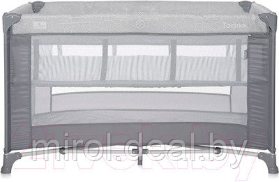 Кровать-манеж Lorelli Torino 2 Grey Striped Elements / 10080462213 - фото 1 - id-p223226297