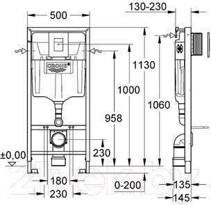 Инсталляция для унитаза GROHE Rapid SL 38772001 - фото 8 - id-p223235990