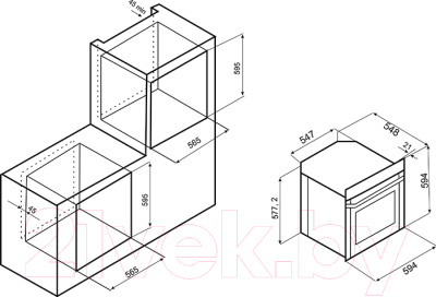 Комплект встраиваемой техники Exiteq EXO-103 + PF640STGW-E/A - фото 7 - id-p223236037