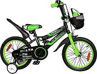 Детский велосипед Delta Sport 16 (черный/зеленый, 2019)