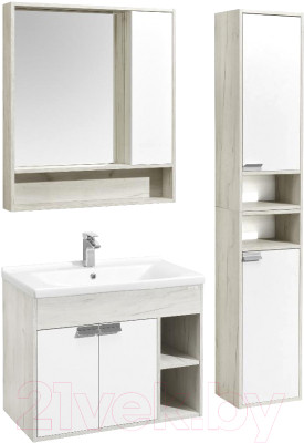 Шкаф с зеркалом для ванной Акватон Флай 80 - фото 3 - id-p223239888