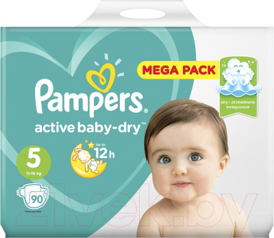 Подгузники детские Pampers Active Baby-Dry 5 Junior - фото 2 - id-p223242346